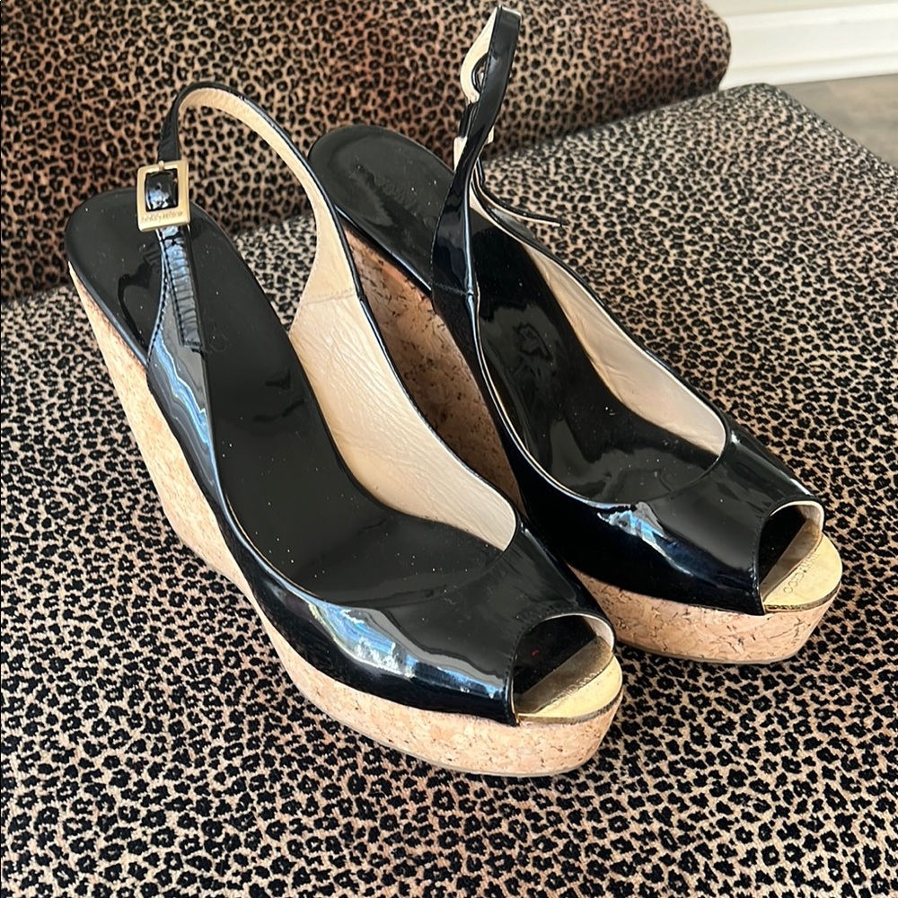 Jimmy Choo Black Wedge Shoes